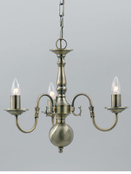 Three arm Flemish chandelier