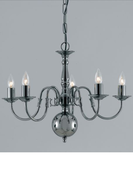 Five arm Flemish chandelier