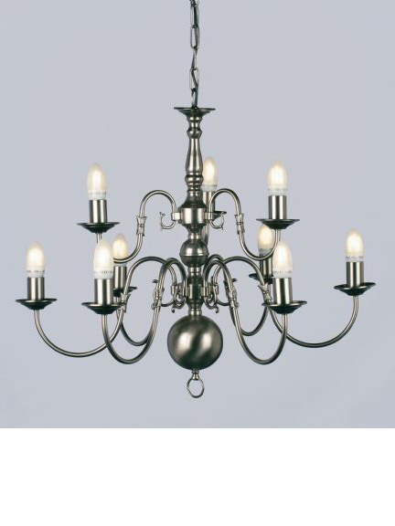 Nine arm Flemish chandelier