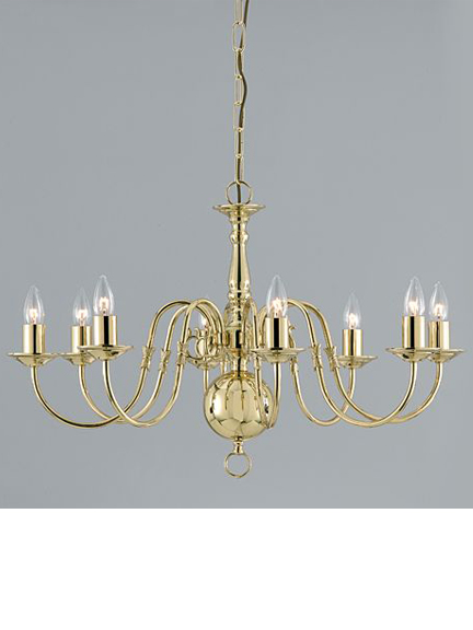 Eight arm Flemish chandelier