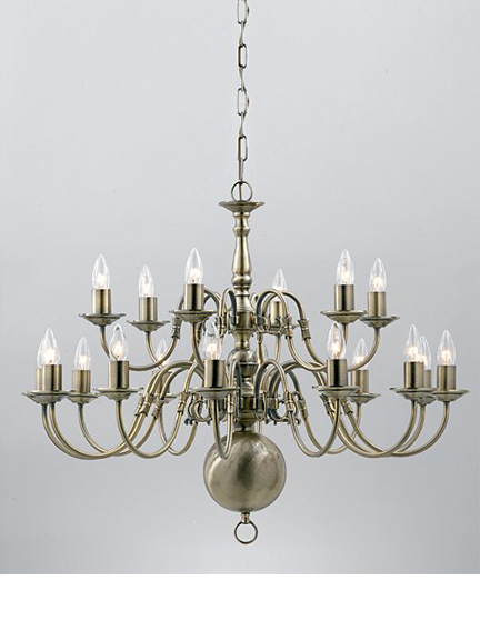 Eighteen arm Flemish chandelier