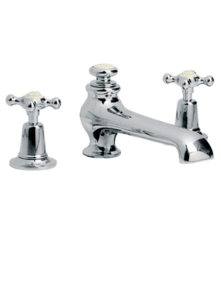 Lefroy Brooks  Connaught long spout three hole basin mixer with pop-up waste CH1224