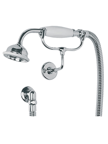 Lefroy Brooks shower handset, cradle, wall outlet and hose  LB1760 BK1760 MK1760