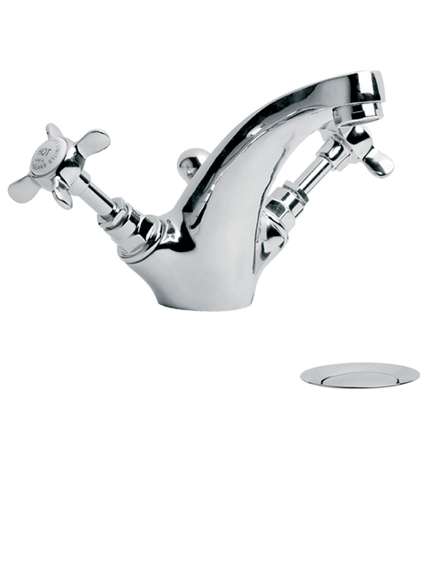 Lefroy Brooks Classic basin monobloc mixer with pop-up waste LB1185