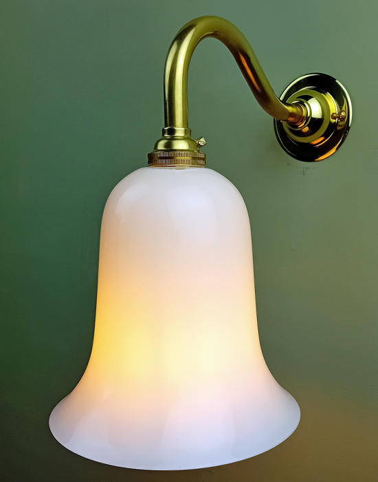 Single Opal Bell Wall Light