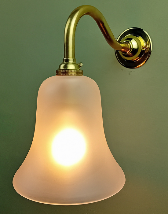 Single Etched Bell Wall Light