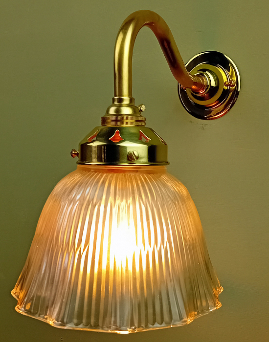 Single Prismatic Bell Wall Light