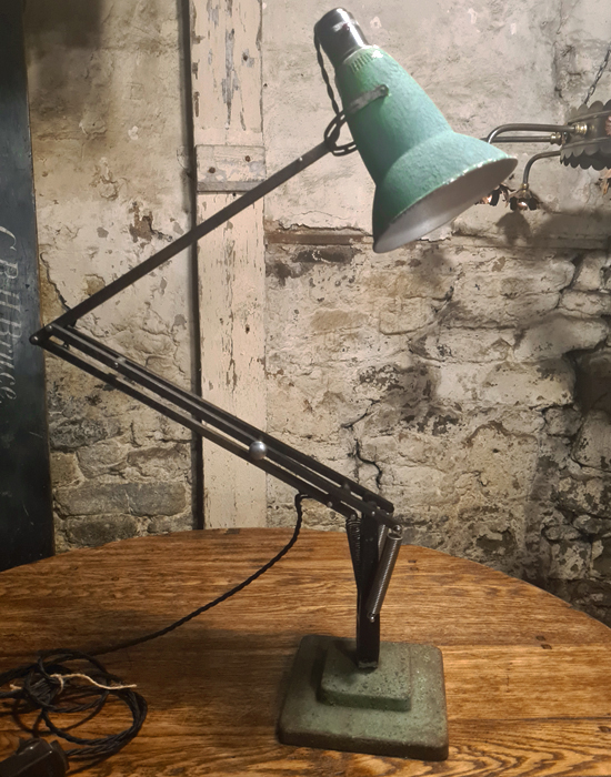 Herbert Terry 1227 Anglepoise in Crackled Green