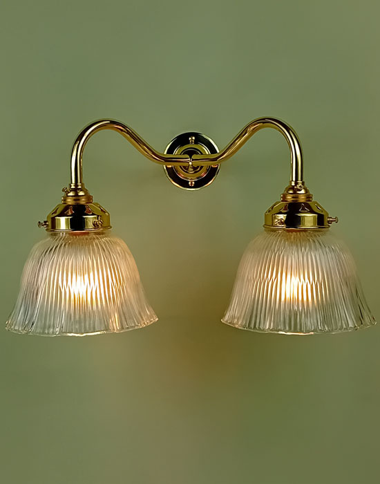 Double Prismatic Bell Wall Light