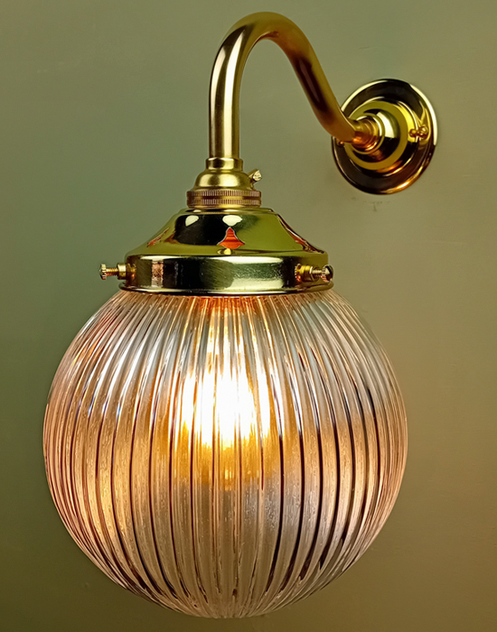 Single Prismatic Globe Wall Light