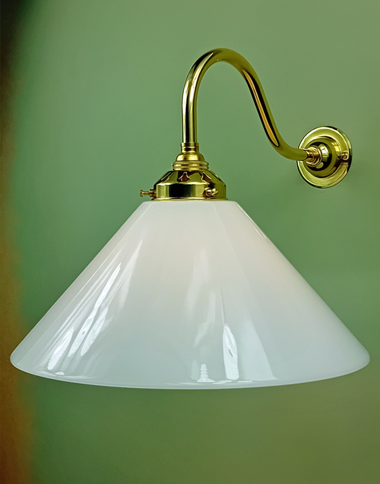 Larger Opal Coolie Wall Light